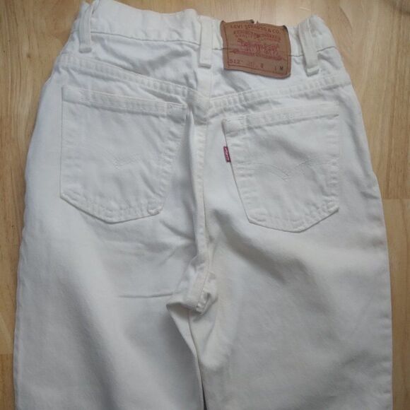 Vintage Levi's 512 Slim Fit Tapered White Denim Jeans - Picture 7 of 8